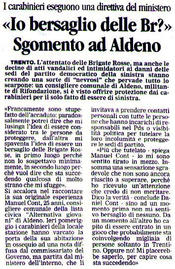 Io bersaglio delle BR?